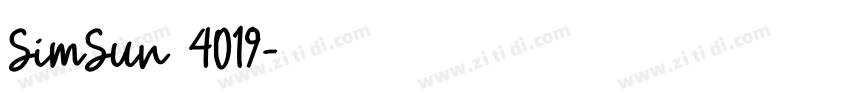 SimSun 4019字体转换